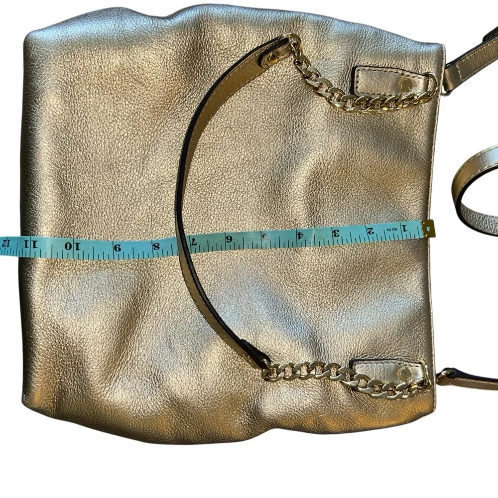 Michael Kors Gold and Beige Handbag